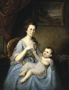 Charles Willson Peale David Forman and Child oil painting